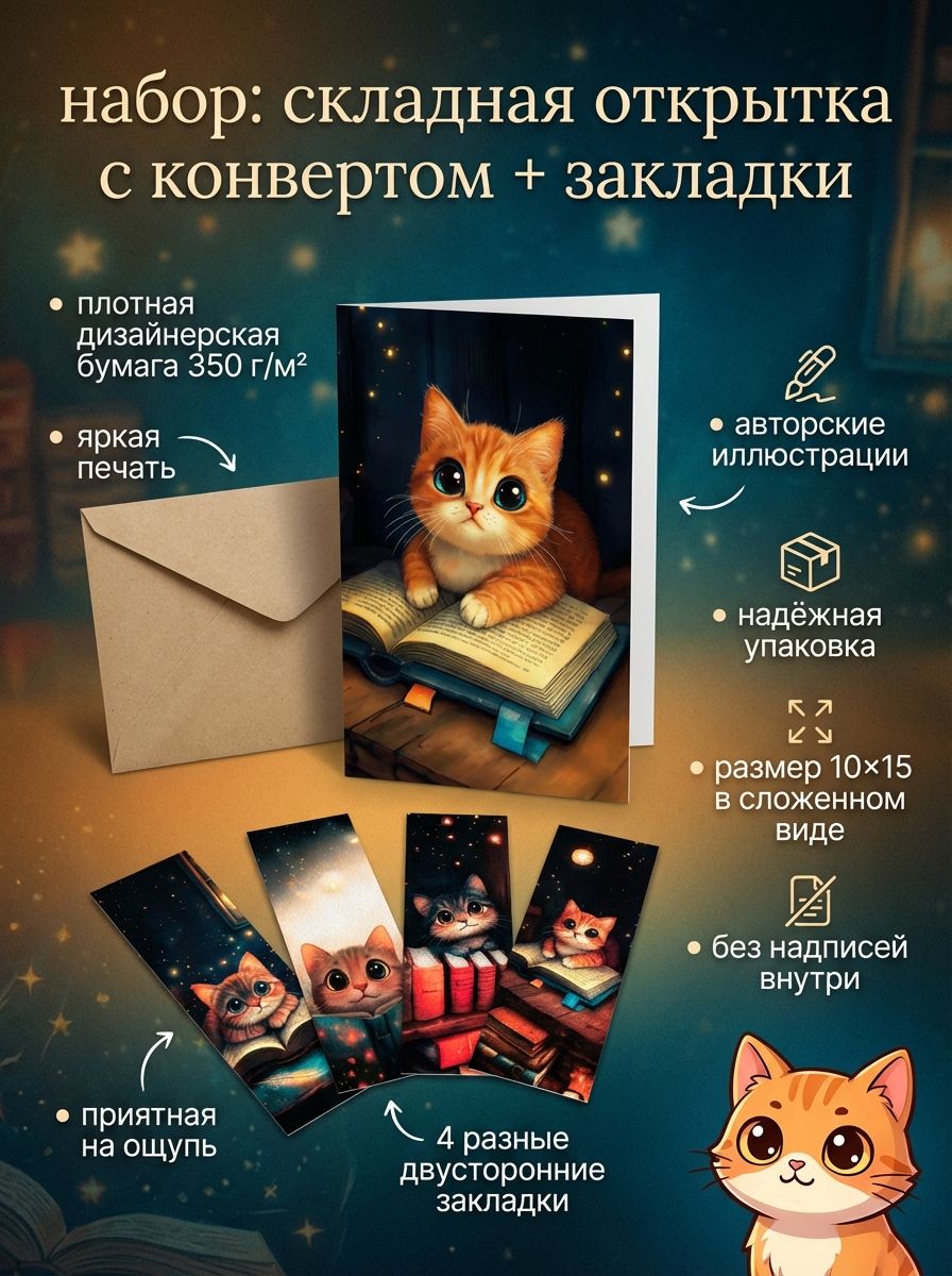 Котик с книгой