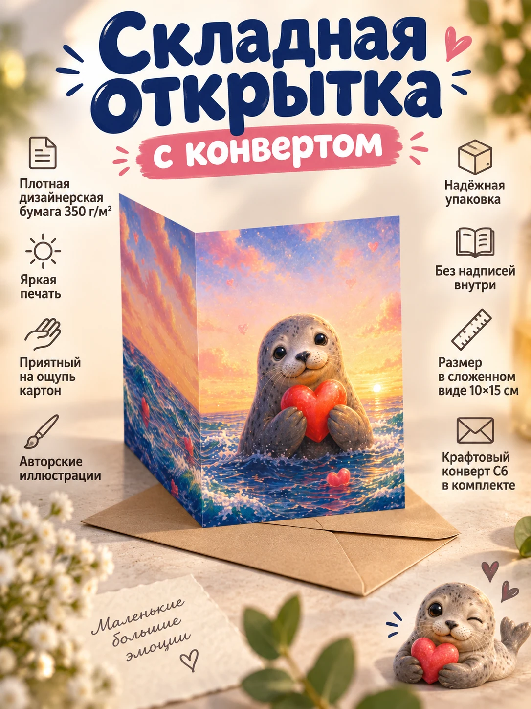 Тюлень с сердечком