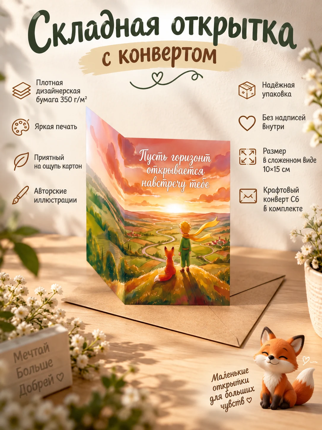 Мальчик и лис на холме