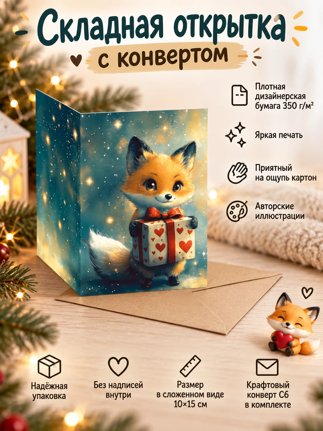Лисёнок с подарком