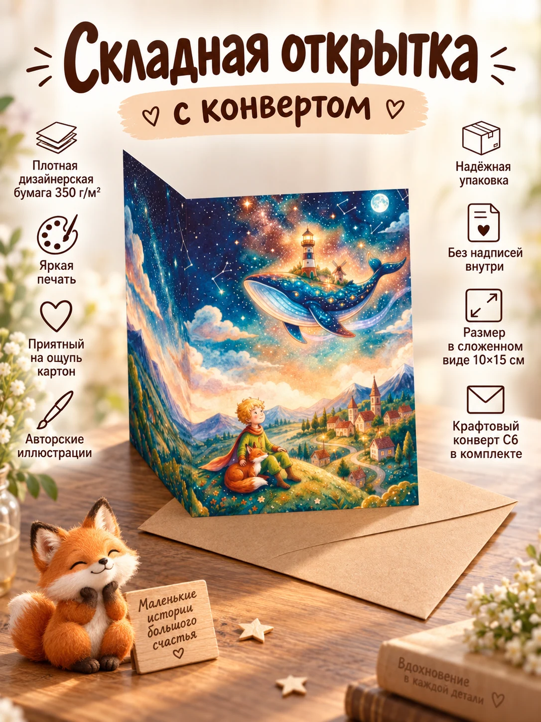 Маленький принц, лис и волшебный кит