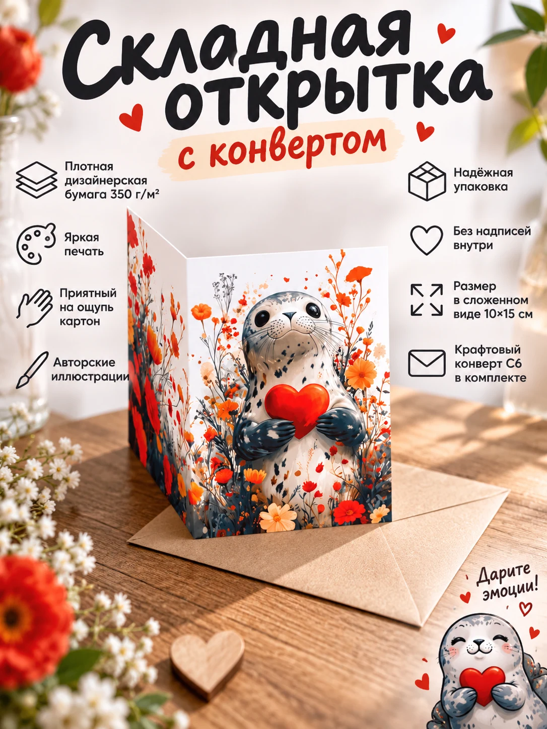Тюлень с сердцем