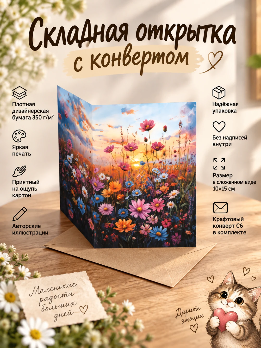 Цветы на закате